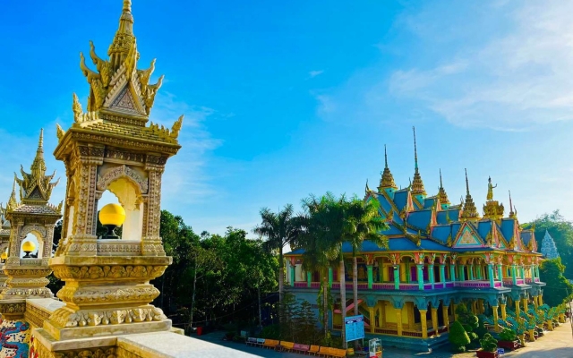 Chùa Som Rong – ngôi chùa mang kiến trúc Khmer độc đáo tại Sóc Trăng