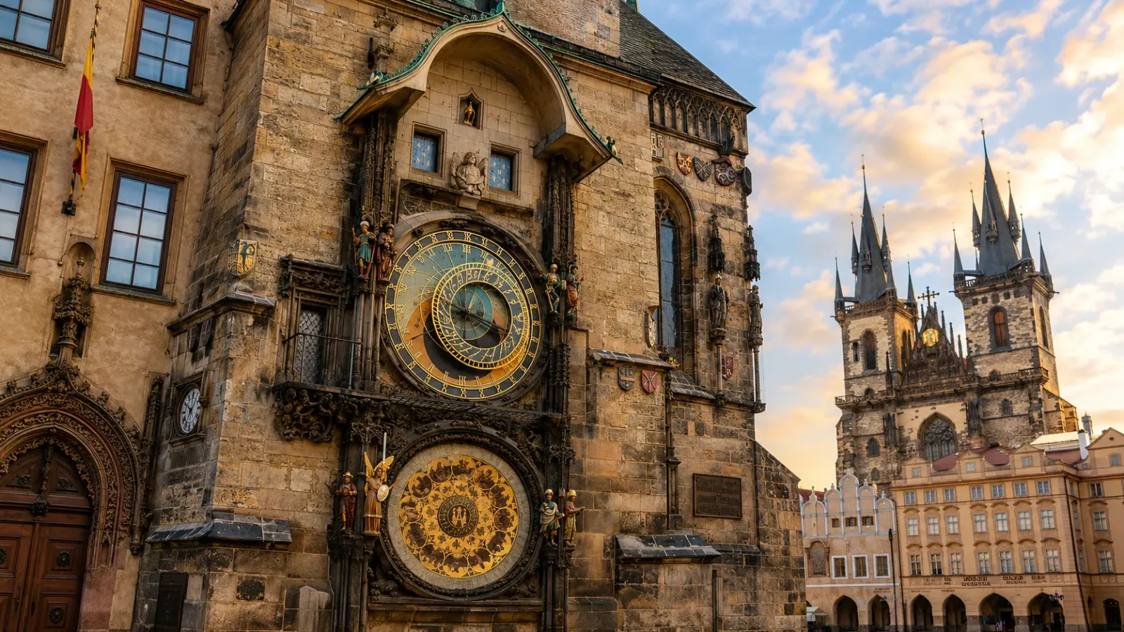 Đồng hồ Thiên văn Prague Orloj tại Quảng trường Phố Cổ Praha