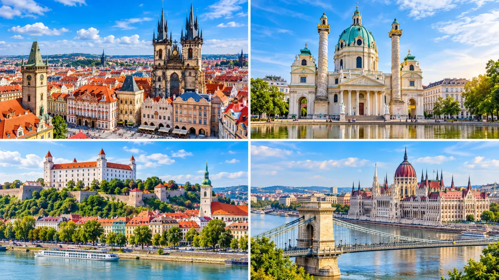 Cung đường kết nối Prague, Vienna, Bratislava và Budapest