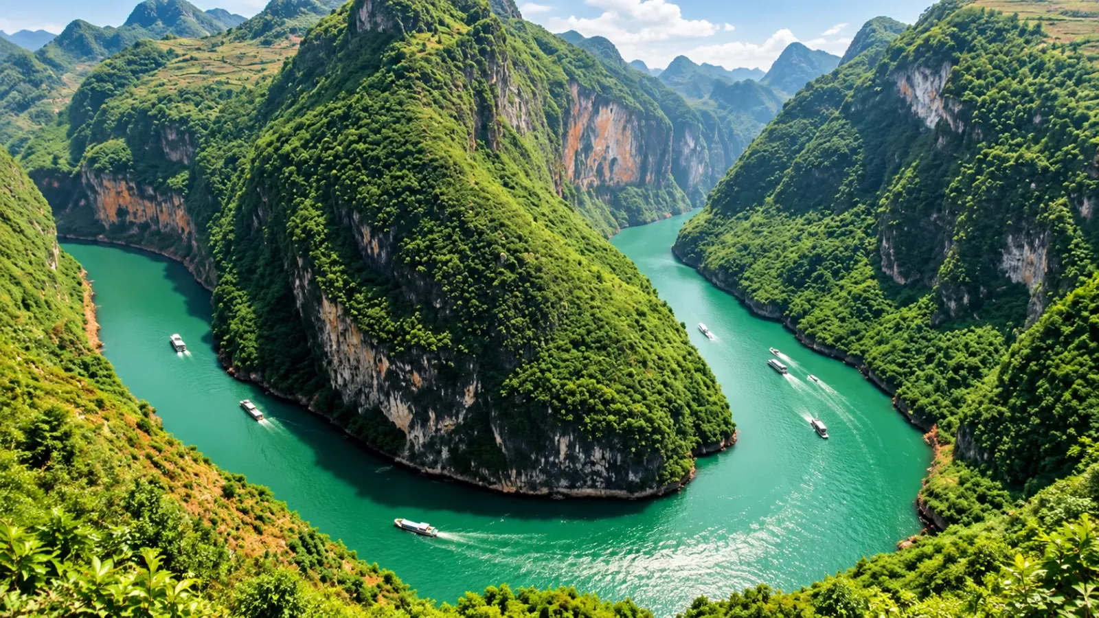 Dòng sông Nho Quế chảy giữa những vách núi đá Hà Giang