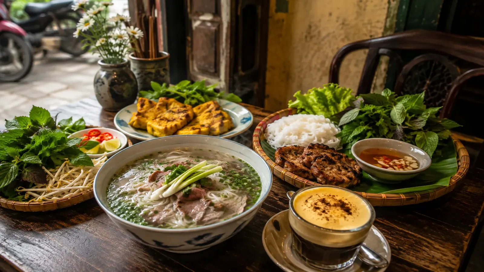 Phở, bún, chả cá và cà phê trứng trong trải nghiệm ẩm thực Hà Nội