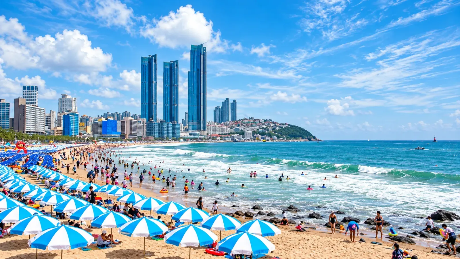 Không khí mùa hè tại Busan Hàn Quốc