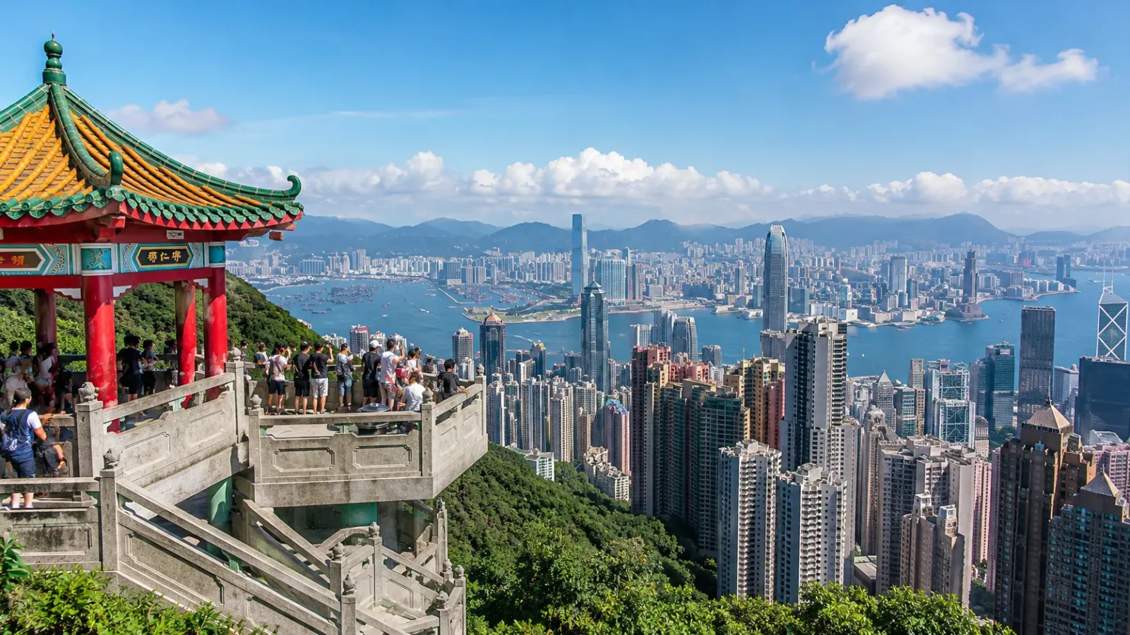 The Peak Victoria Peak nhìn xuống thành phố Hồng Kông