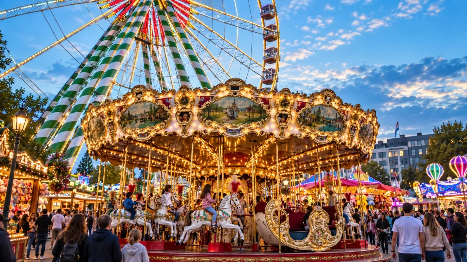 Không khí hội chợ Schueberfouer tại Luxembourg City