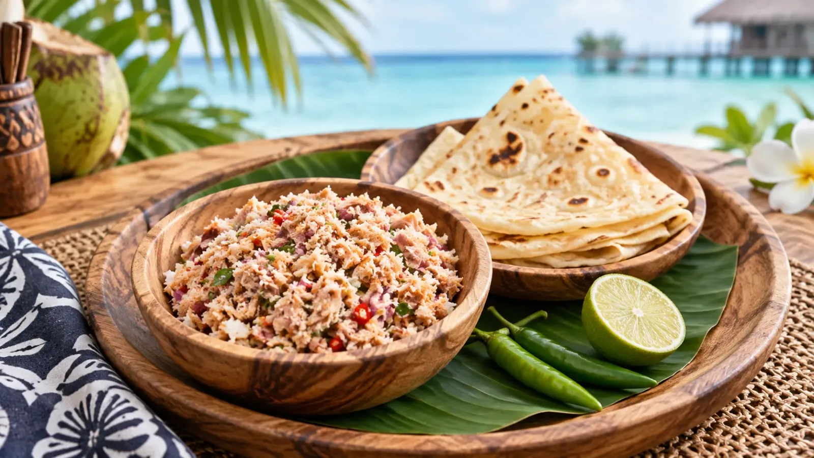 Mas Huni ăn cùng bánh roshi trong bữa sáng truyền thống