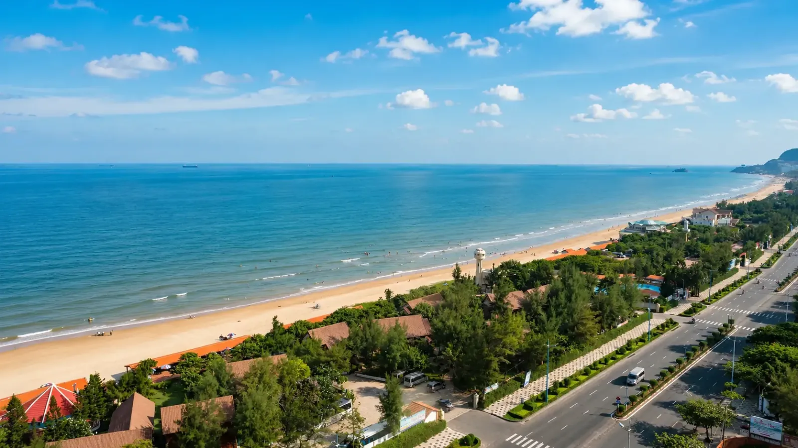 Bãi Sau Vũng Tàu nhìn từ trên cao