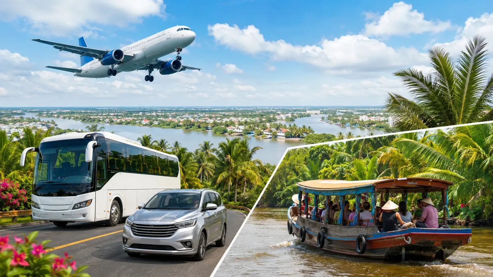 Phương tiện di chuyển đến các điểm du lịch Miền Tây