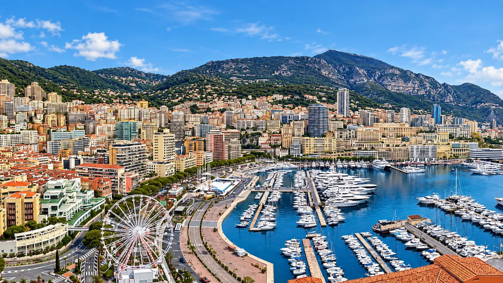 Bến cảng Port Hercules với nhiều du thuyền tại Monaco