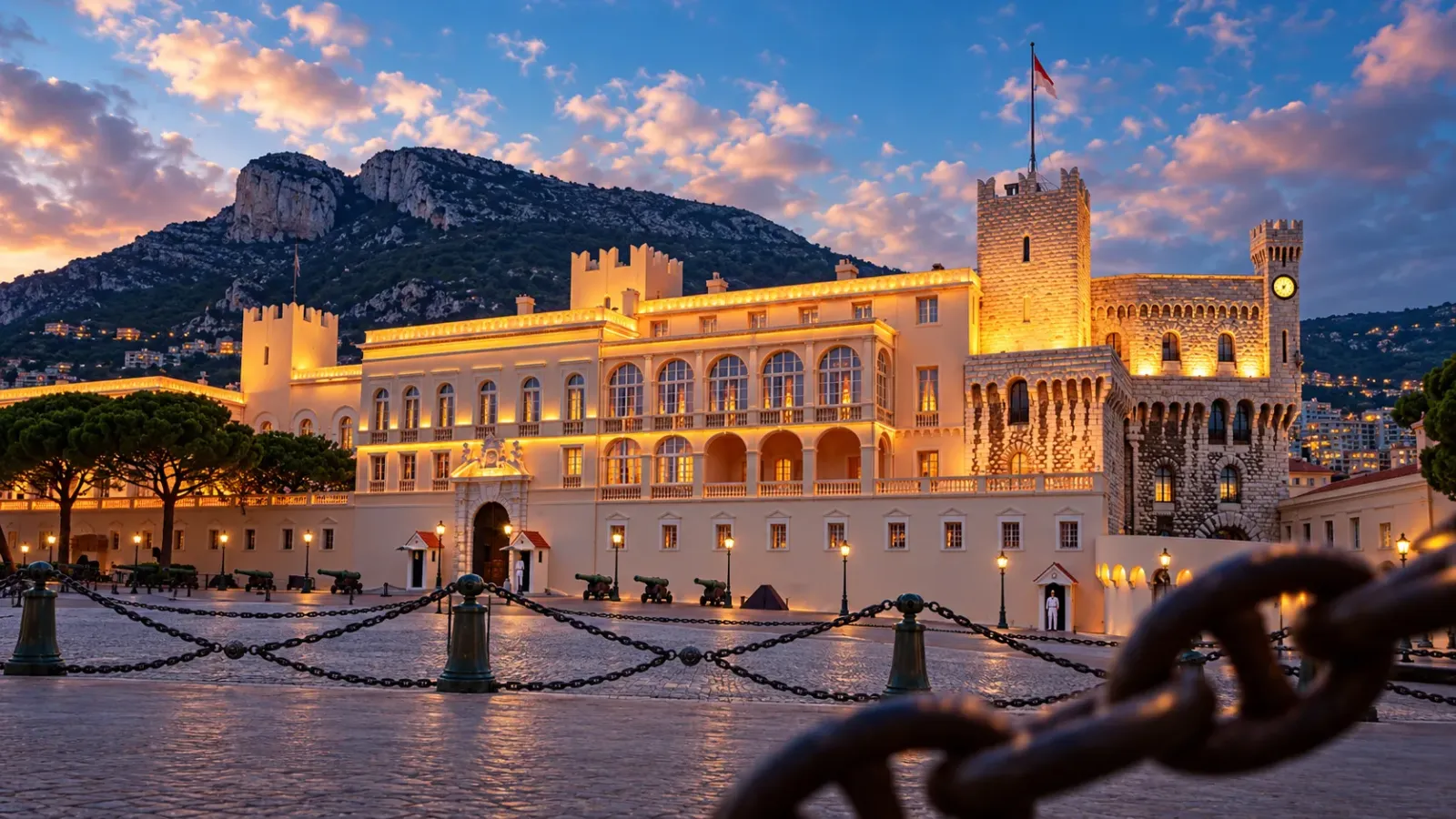 Cung điện Hoàng gia Monaco tại khu phố cổ Monaco-Ville