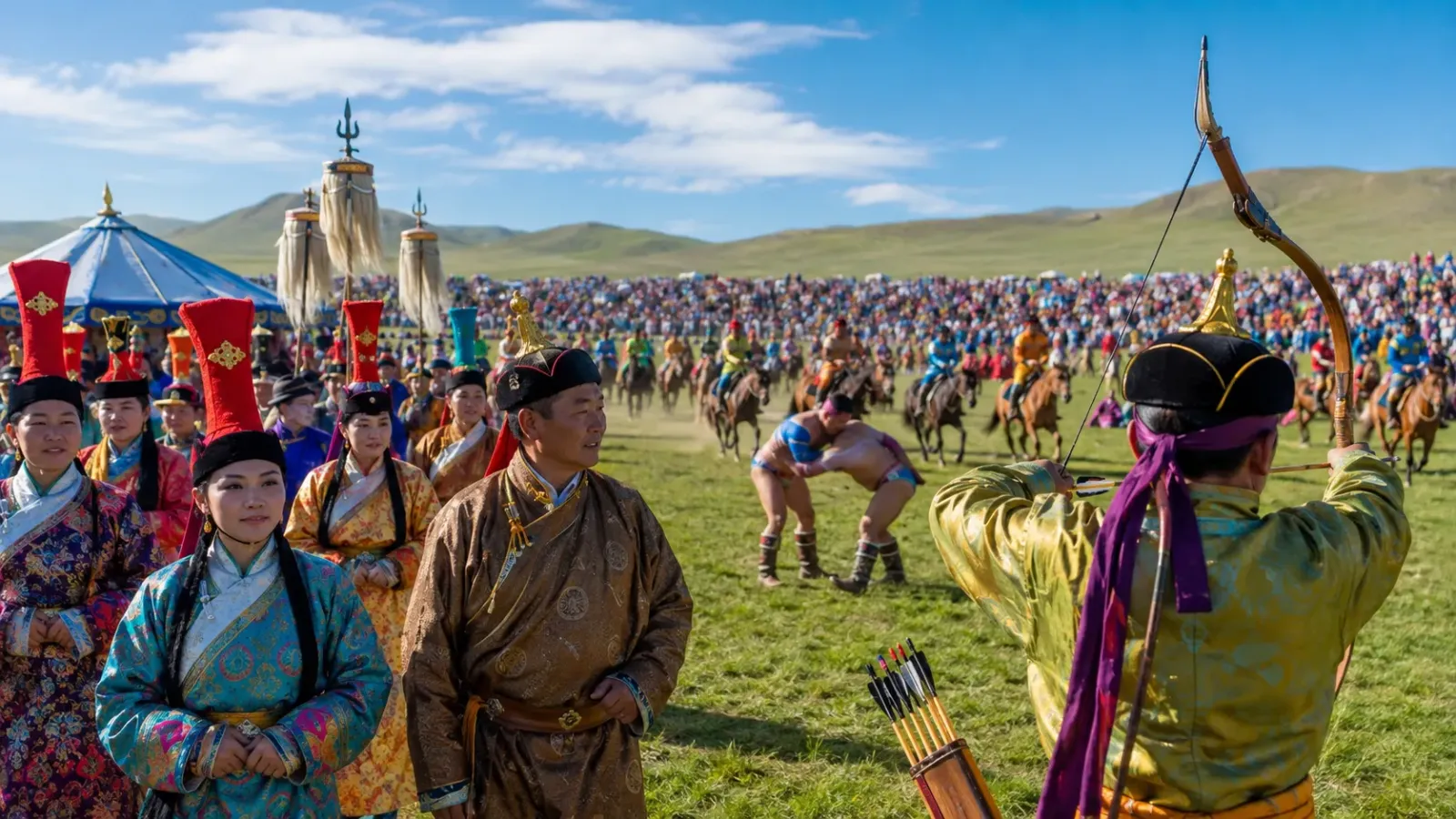 Lễ hội Naadam Mông Cổ với các hoạt động văn hóa và thể thao truyền thống