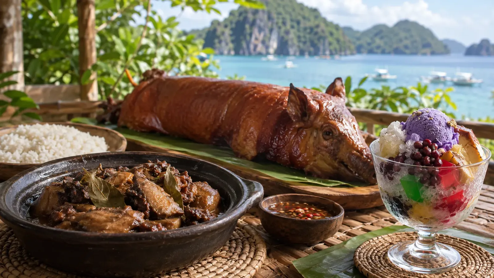 Các món Adobo, Lechon và Halo-halo của Philippines