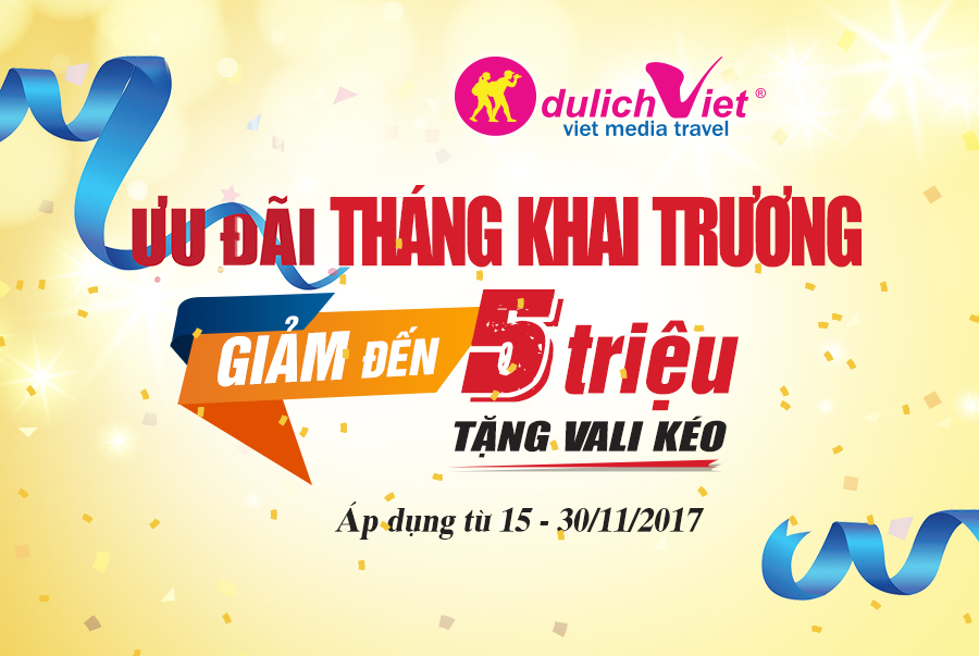 Du Lịch Việt tri ân khách hàng trong tháng khai trương