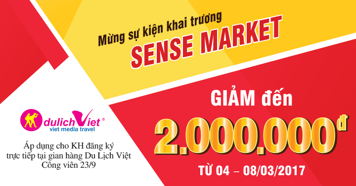 khuyen mai du lich hoi cho sense market 2017