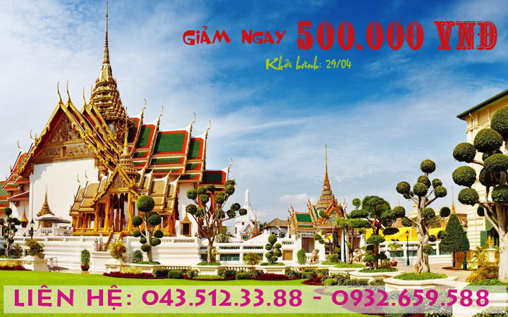 Giảm ngay 500.000đ cho chuyến du lịch Thái Lan
