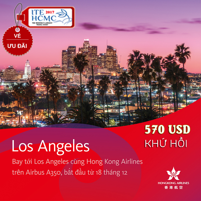 Ưu đãi đặc biệt ITE - Vé may bay giá rẻ đi  Los Angeles chỉ từ 570 USD