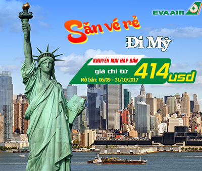 Eva Airline khuyến mãi cực hấp dẫn cho đường bay LAX/ SFO/ NYC