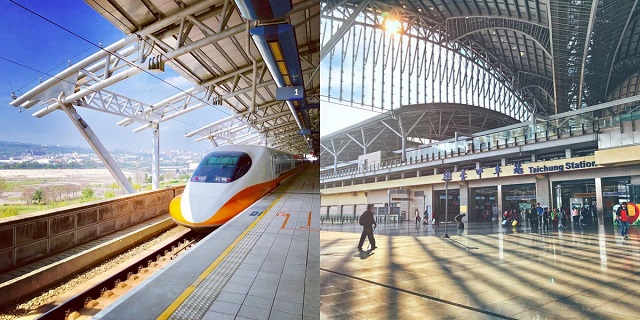 Khách du lịch có thể lựa chọn di chuyển bằng tàu cao tốc HSR và tàu hỏa