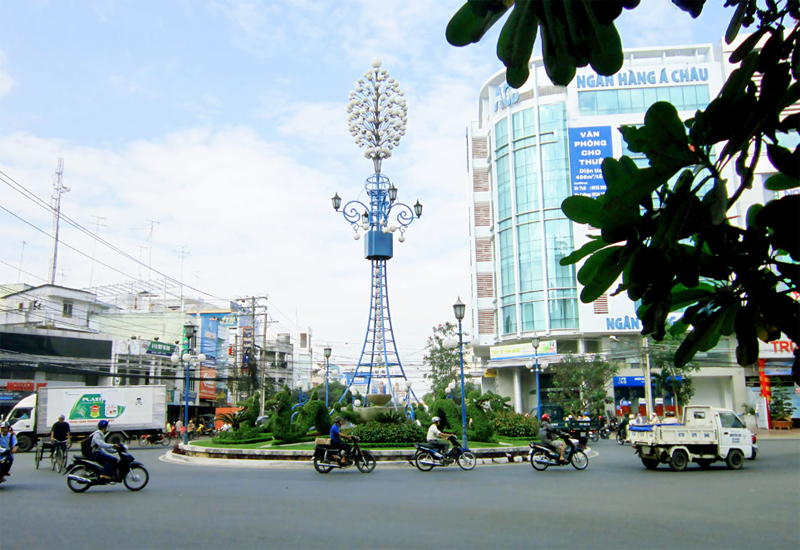 Khung cảnh thành phố Long Xuyên tỉnh An Giang