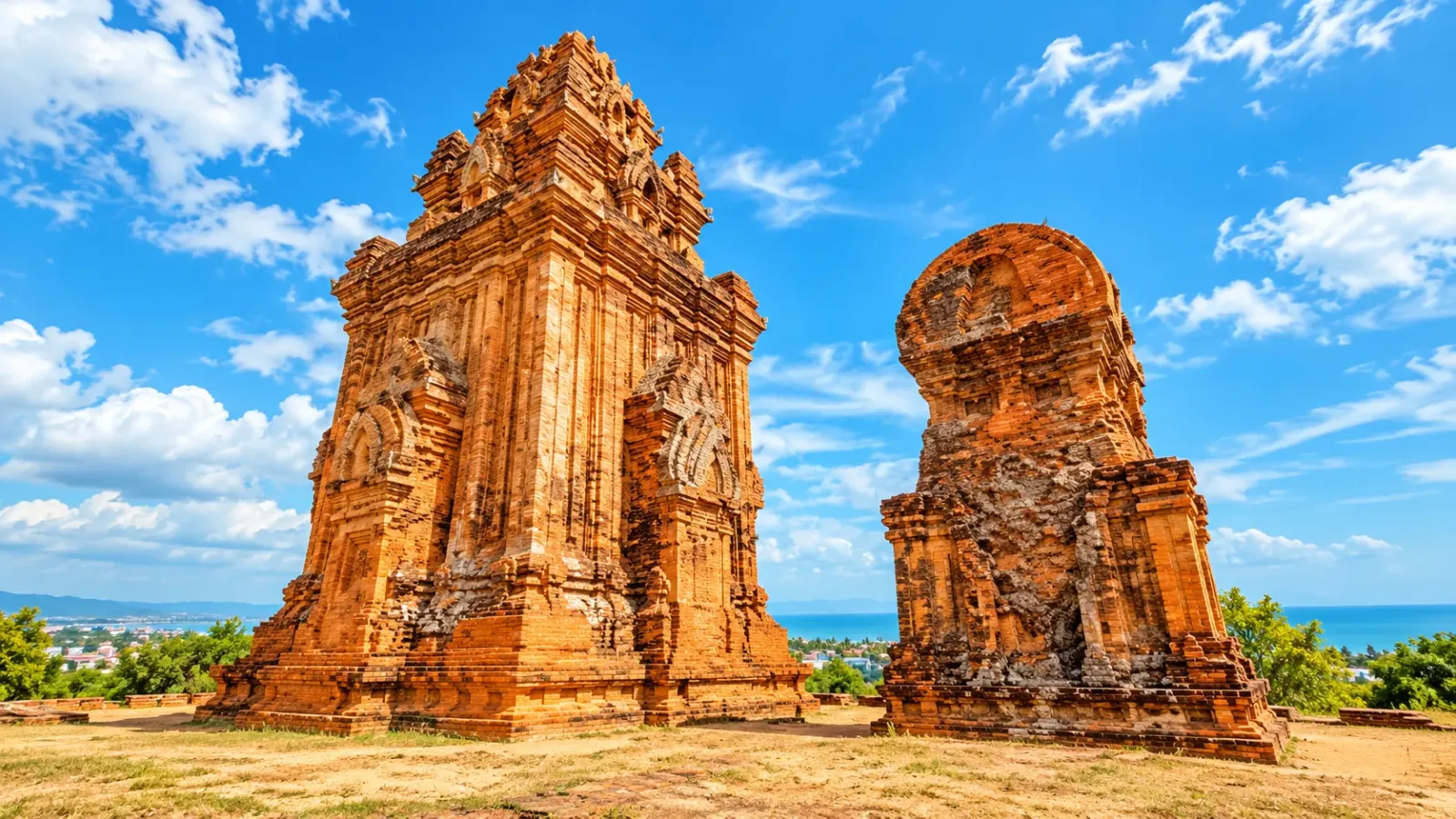 Cụm tháp Po Sah Inư mang dấu ấn kiến trúc Chăm tại khu vực Phan Thiết