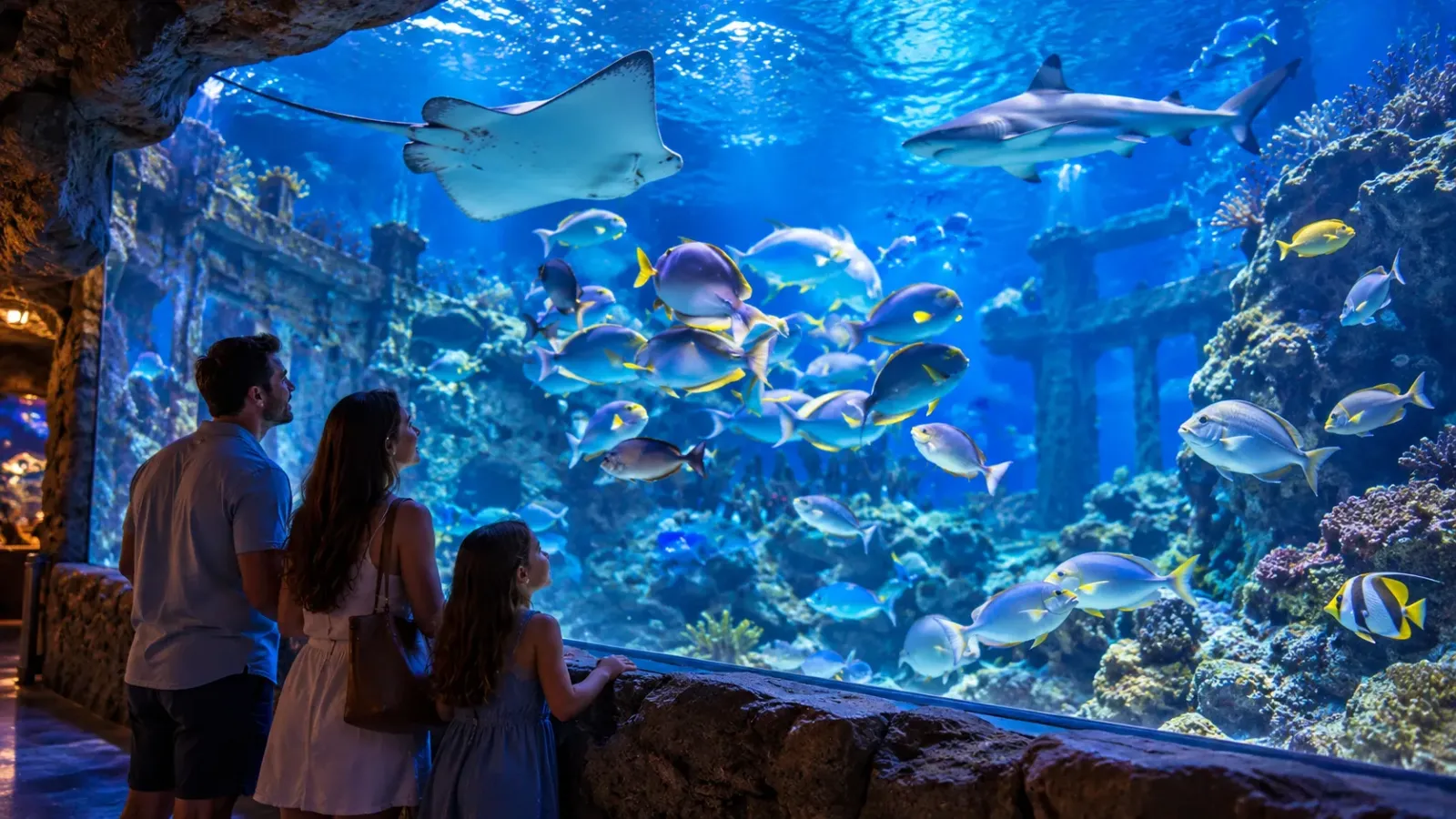 Khu tham quan Downtown Aquarium Houston với các hoạt động khám phá sinh vật biển