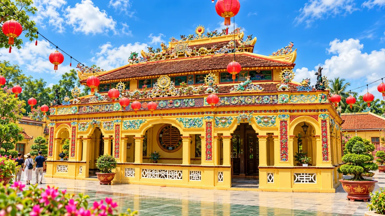 Kiến trúc Tây An cổ tự dưới chân Núi Sam An Giang