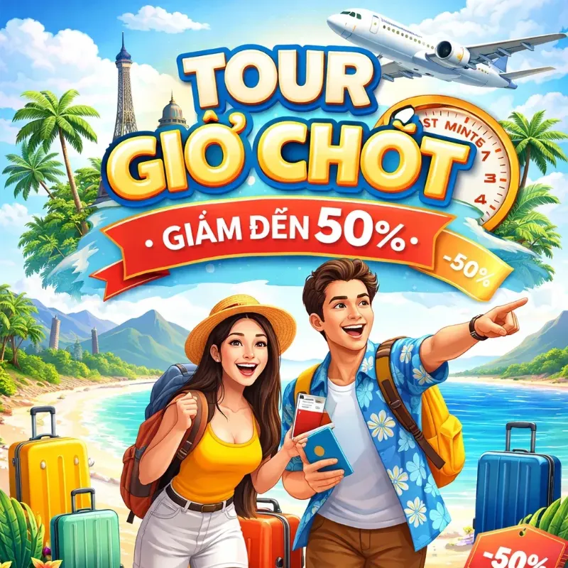 Tour giờ chót - Giảm giá Sập sàn