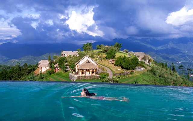 Vẻ đẹp hút hồn của hồ bơi vô cực tại Topas Ecolodge Resort Sapa