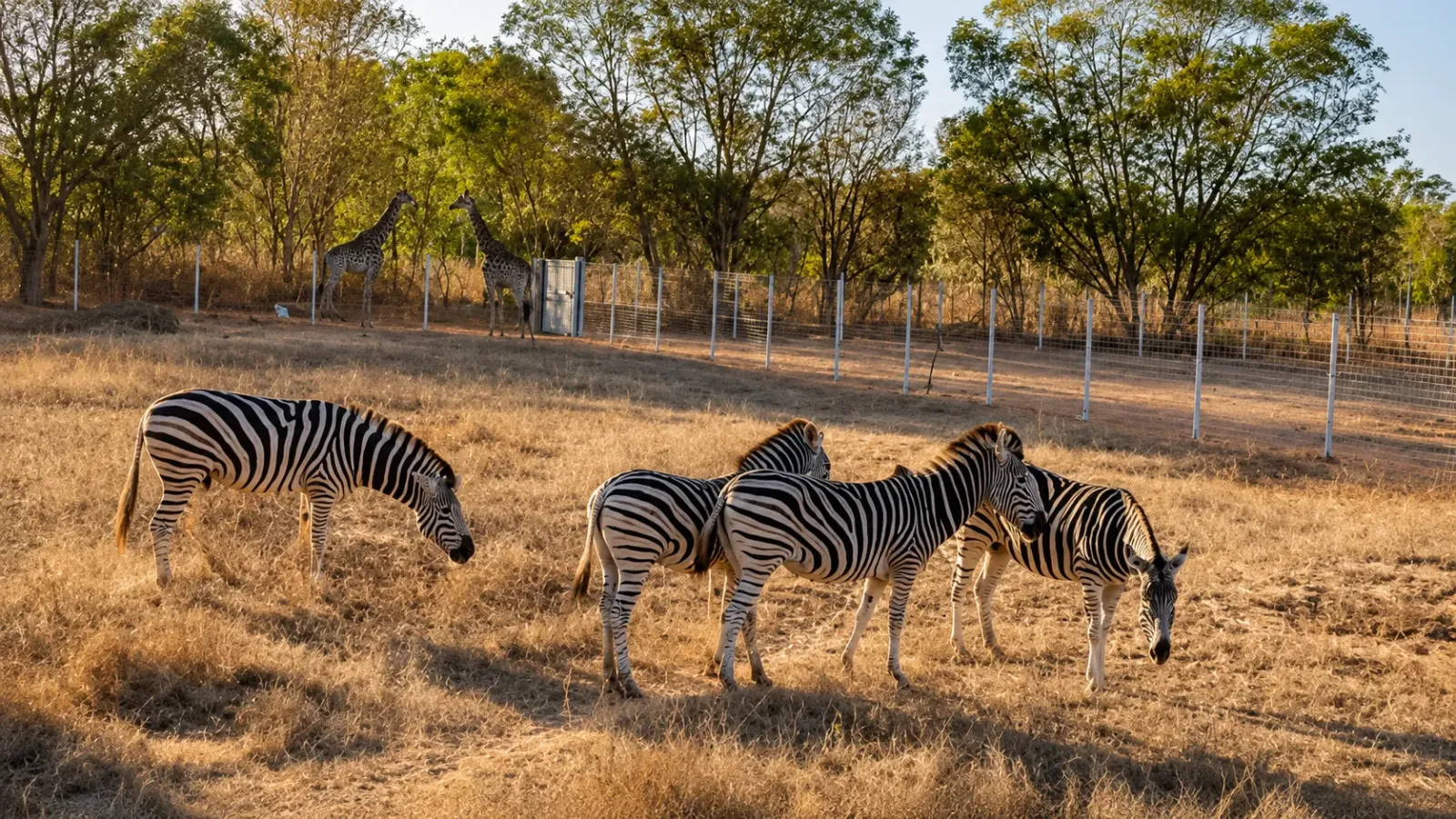 Đàn ngựa vằn trong khu bán hoang dã tại NovaDreams Safari Cafe Phan Thiết